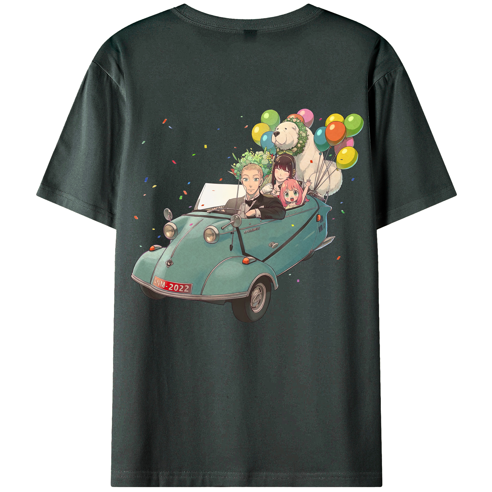 （画像用） SPY×FAMILY间谍家家酒 綿100％ メンズ半袖Tシャツ（バックプリント） 通気性